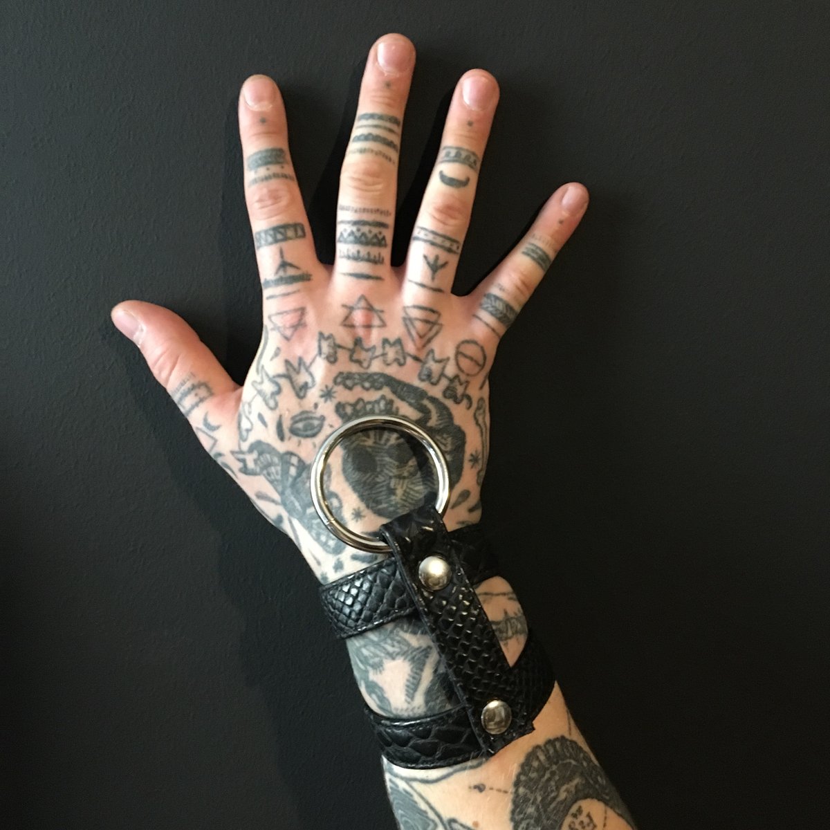 Double strap cuff silver pair