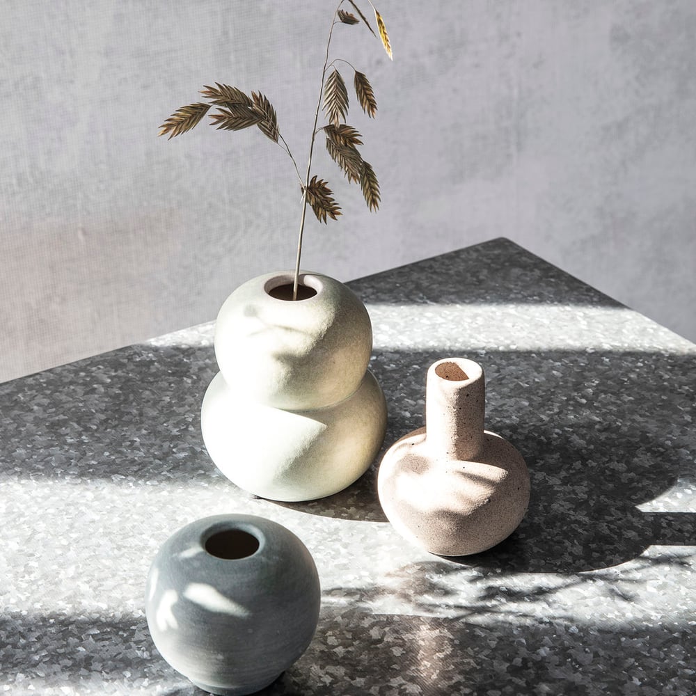 Image of Mini Bobbles vase, Dusty Green