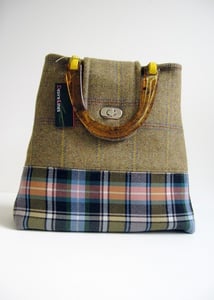 Image of Olive Tweed and Tartan 'Dr' Bag...