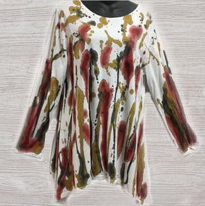 Image of Swing Top - Cotton Jersey -  Hand Painted - Happy Design - size S-M