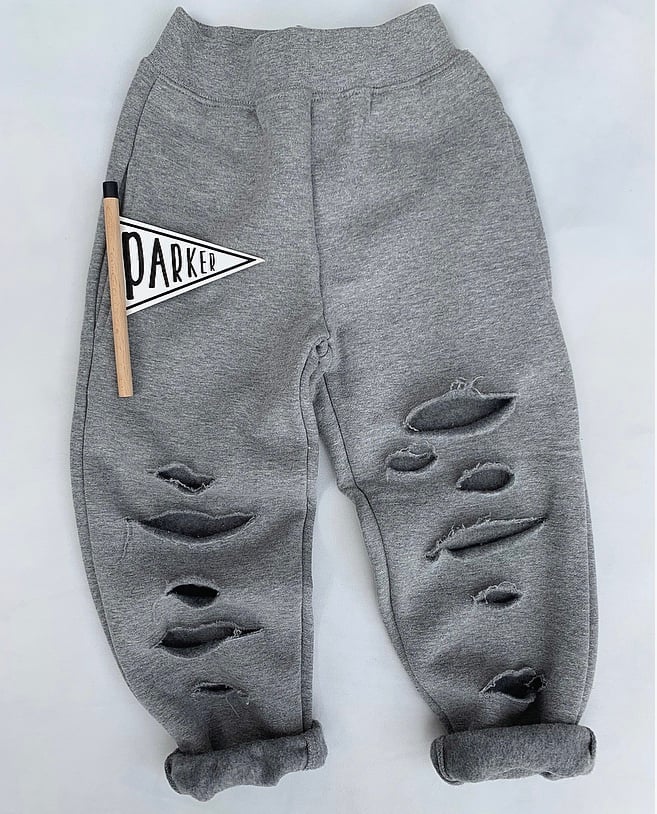 Image of Grey Distressed Joggers 