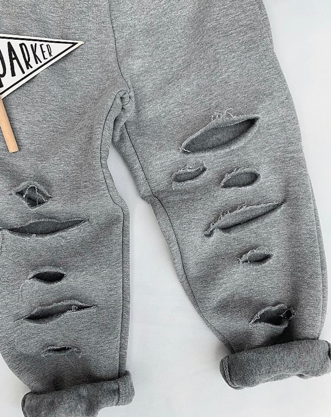 Image of Grey Distressed Joggers 