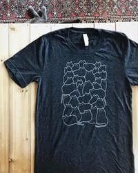 Image 2 of "Lots of Cats" Shirt (Black) - Drawing by Allie