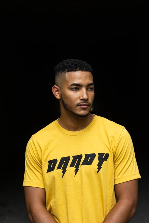 Image of Mustard Black Lightning DANDY Unisex Tee