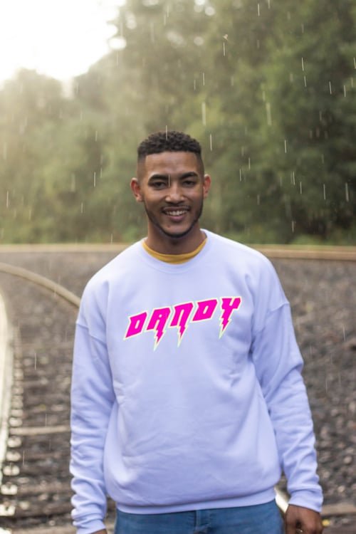 Image of Alpine White DANDY Unisex Lightning Sweatshirt