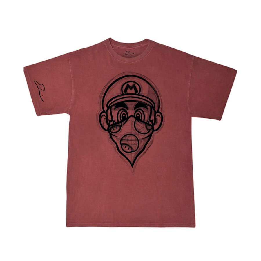 Image of CRIMSON “SKETCHY MARIO”   Men order one size down