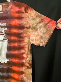 Image 3 of Large Live Fast Eat Trash Tie Dye Shirt 3