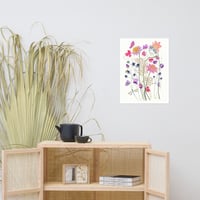 Image 5 of Cotton Candy Dahlias- Poster Print