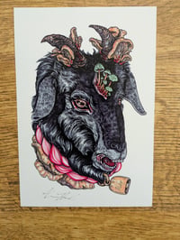 Image 1 of Fungi Goat A5 Print