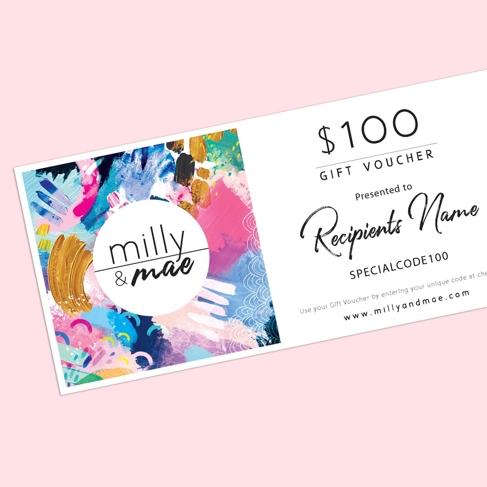 Gift Vouchers Digital Milly and Mae
