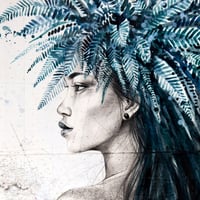 Image 3 of Canva Art Print - "Vahiné à la couronne de fougères"
