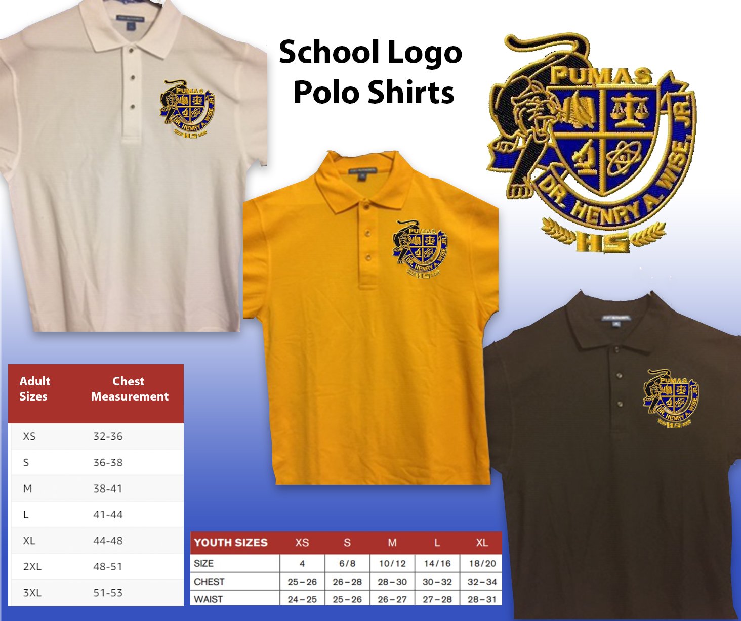 Image of School Logo Polo Shirts