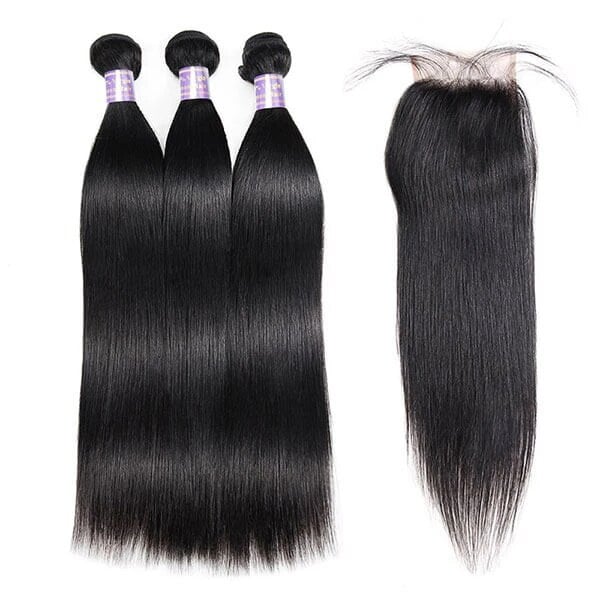 Buy 3 Bundles Of Straight Hair Get 1 Free Lace Closure Le Mieux Luxe