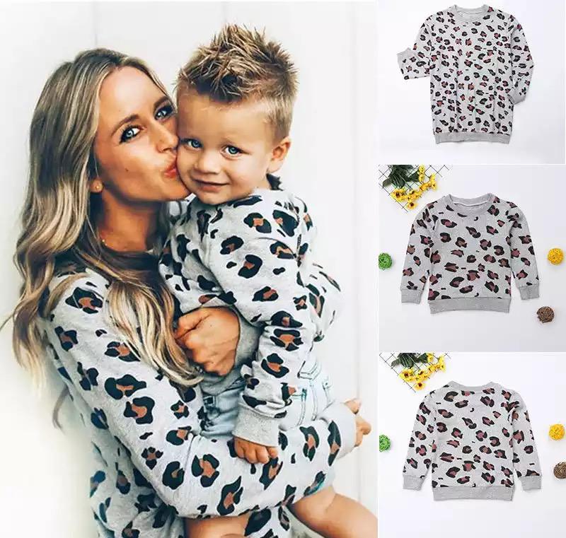 Image of Mumma & Me Leopard Print Matching Jumpers