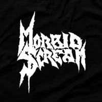 Image 2 of MORBID SCREAM - LOGO II (WHITE PRINT)