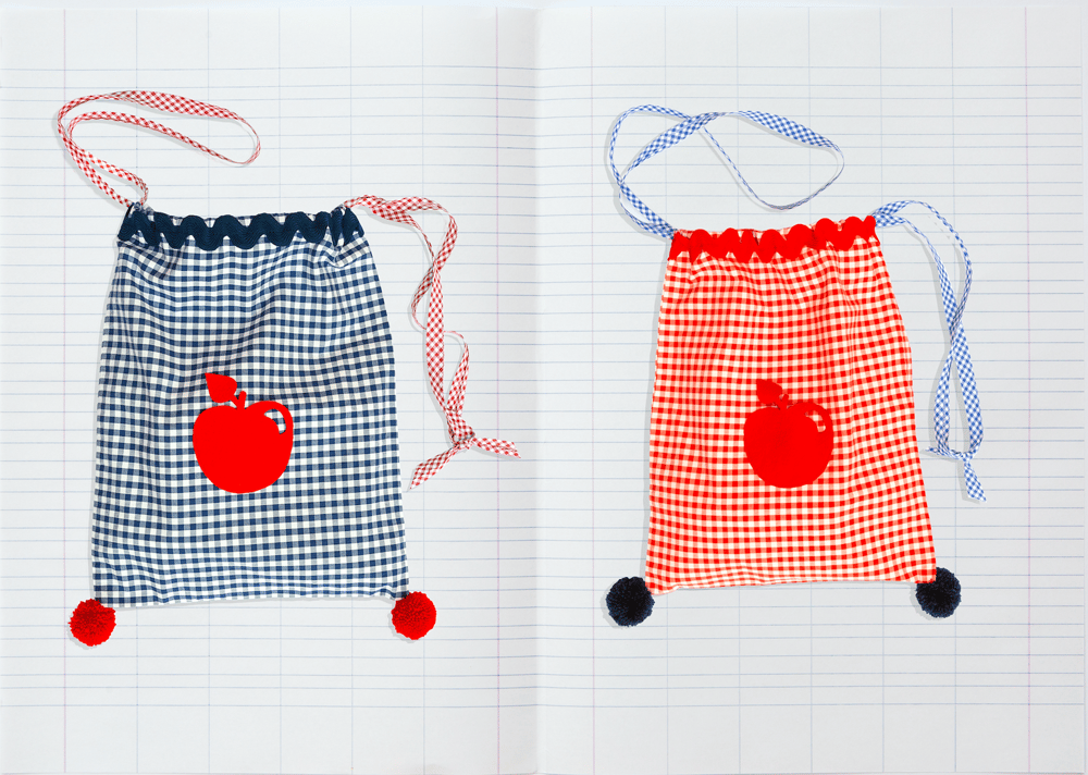 Image of Borsa a sacchetto Back to School - Back to School gingham kids bag