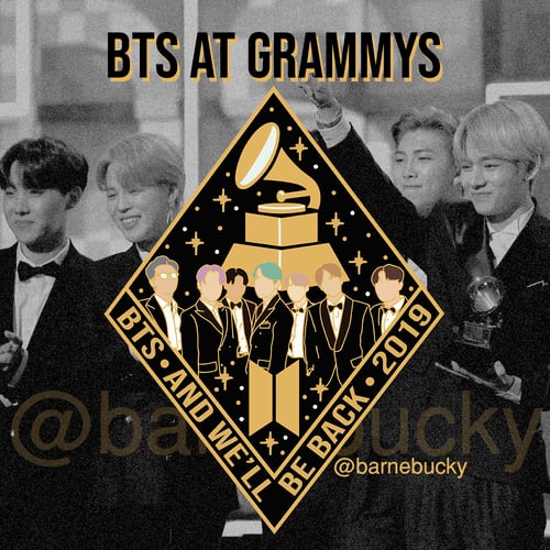 Image of ᵇᵗˢ Grammy's 2019 [enamel pin] 
