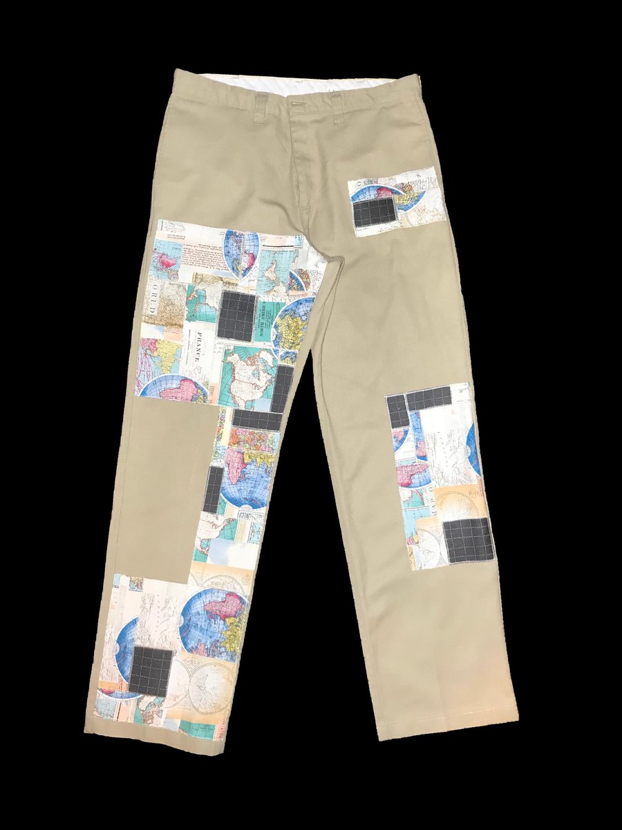 Image of AXECENTS MAP PACK REGULAR FIT WORK PANTS - KHAKI 