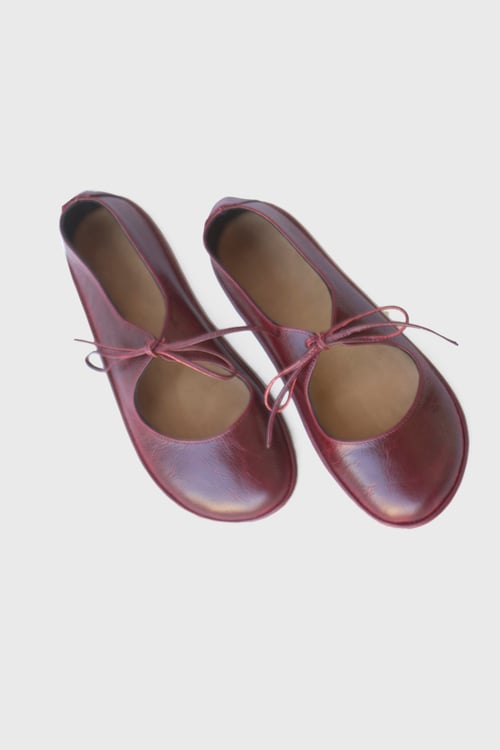 Image of Passion Ballet flats in Vintage Red