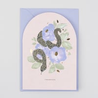 Image 1 of Thanks Shaped Snake Card