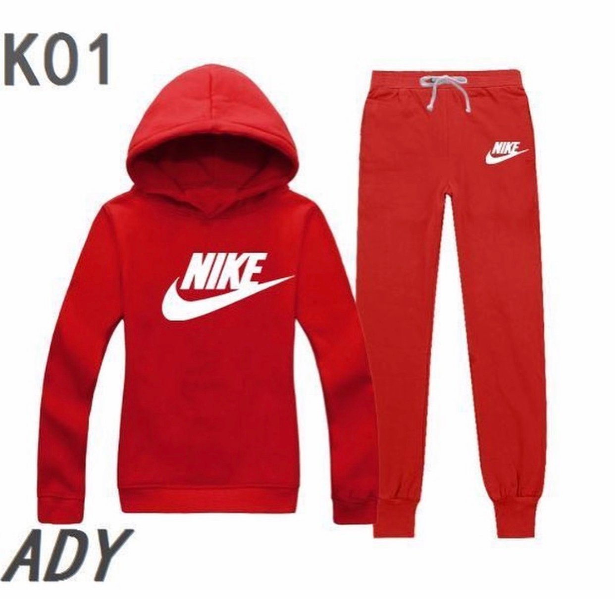 red nike jogging suit