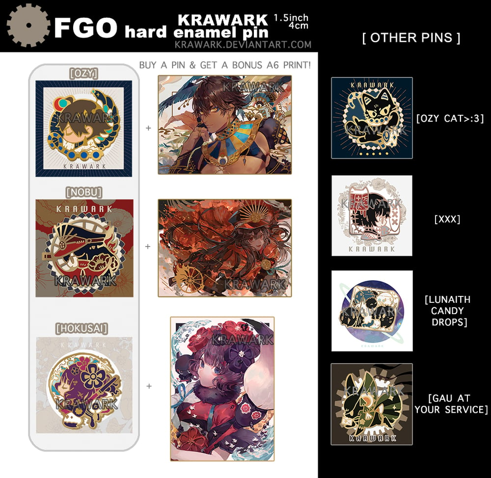 FGO+Orignal Enamel pins 