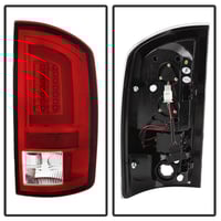 Image 3 of 06-08 Dodge ram led tail lights c-style red