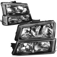 03-06 Silverado Black Clear Headlights and Parking Lights