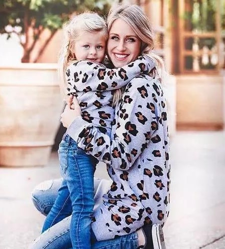 Image of Mumma & Me Leopard Print Matching Jumpers