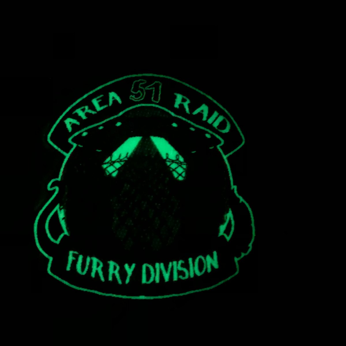 Image of Area 51 Raid Furry Division Patch (It glows!) 