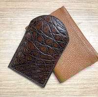 Image 4 of Slim brown crocodile cardholder - Keep All