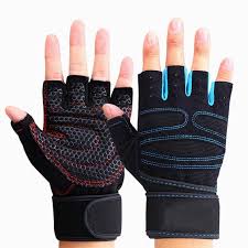 Image of Sports Fitness Gloves, Wrist Weightlifting Half Finger Gloves For Gym Training 