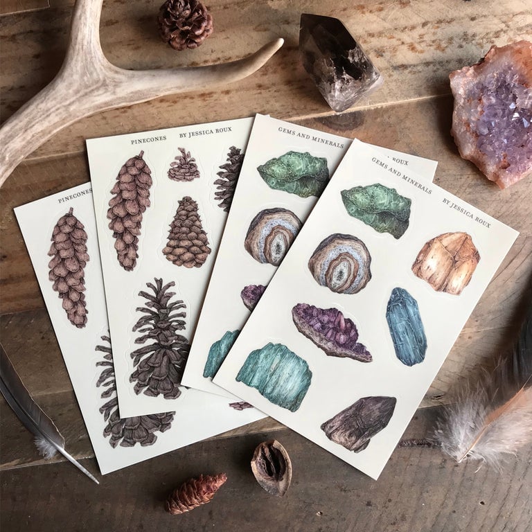 Image of Pinecones Sticker Sheet