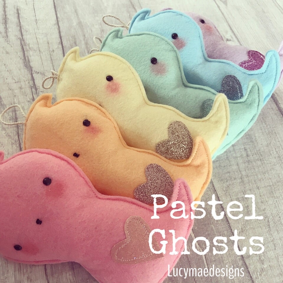 Image of Pastel Ghost Decorations 
