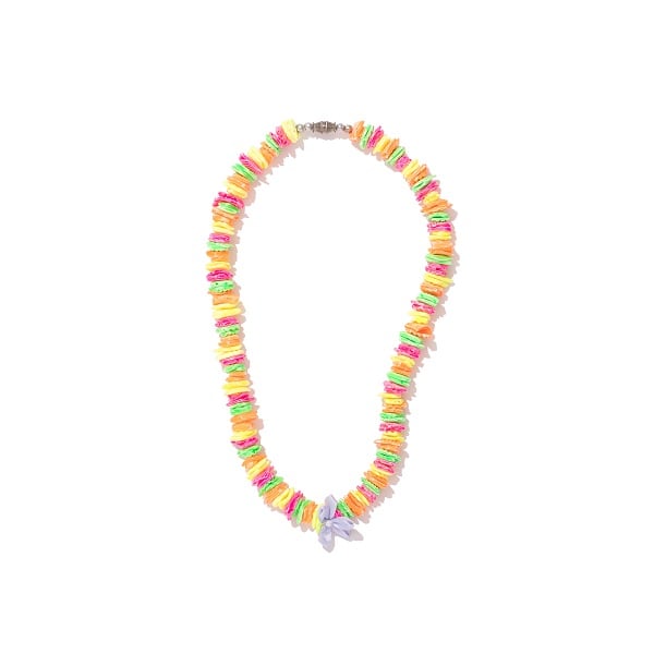 Image of Multi Colour Puka Flower Necklace 