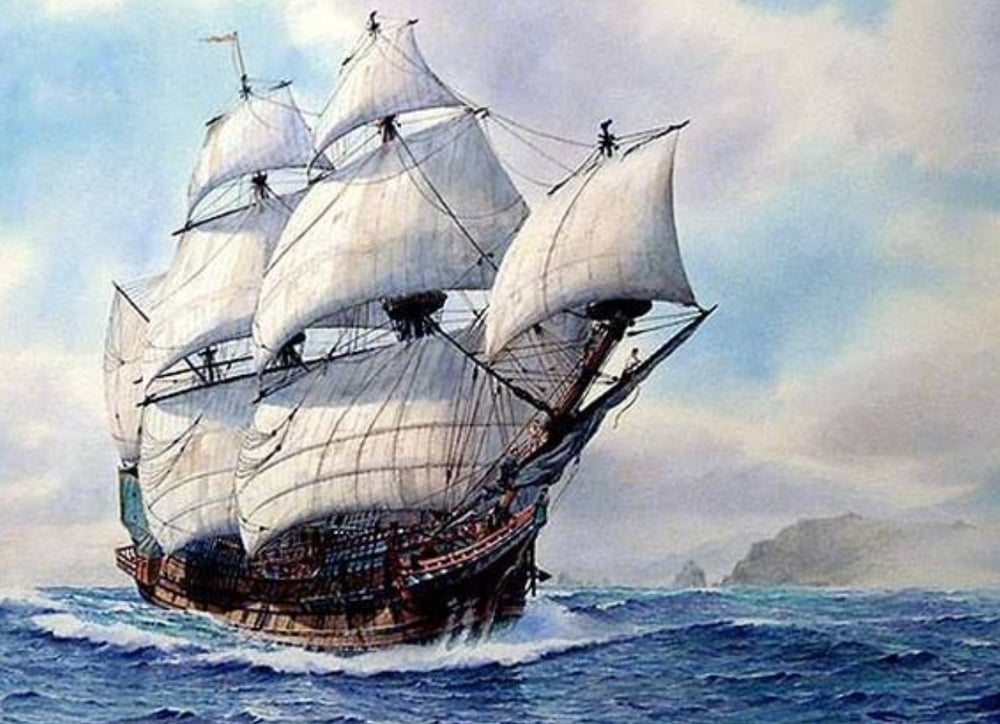 Image of Ship in a bottle V.3 "into the depths"