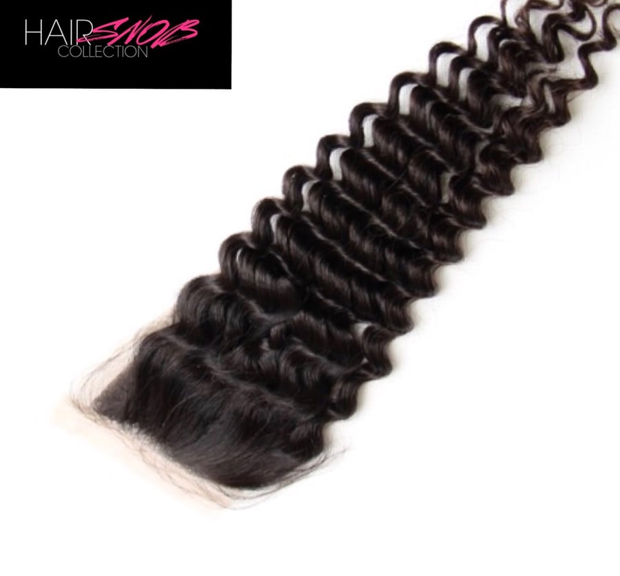 Image of Free Part Deep Wave HD Lace Closure