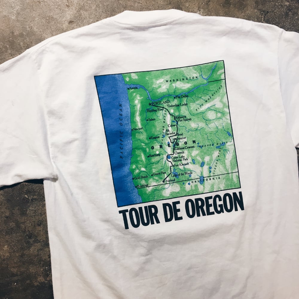 Image of Original 1989 Nike Cycle Oregon Tee. (White)