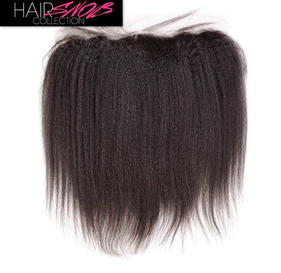 Image of Transparent Lace Kinky Straight Frontal