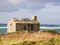 Stone house on sea coast