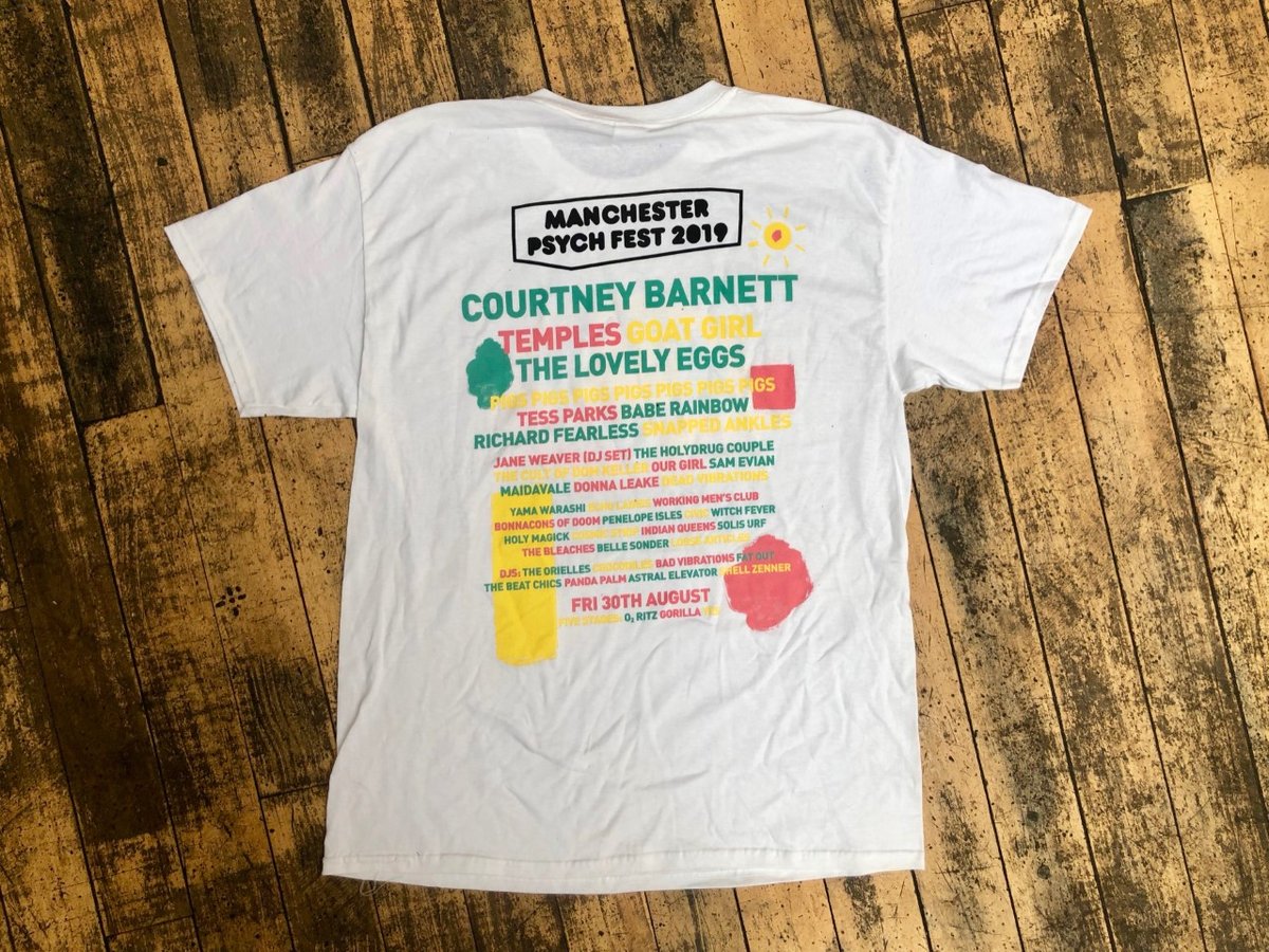 Image of Manchester Psych Fest 2019 line-up T-shirt 