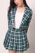 Image of As If Pleated Skirt in Green Tartan