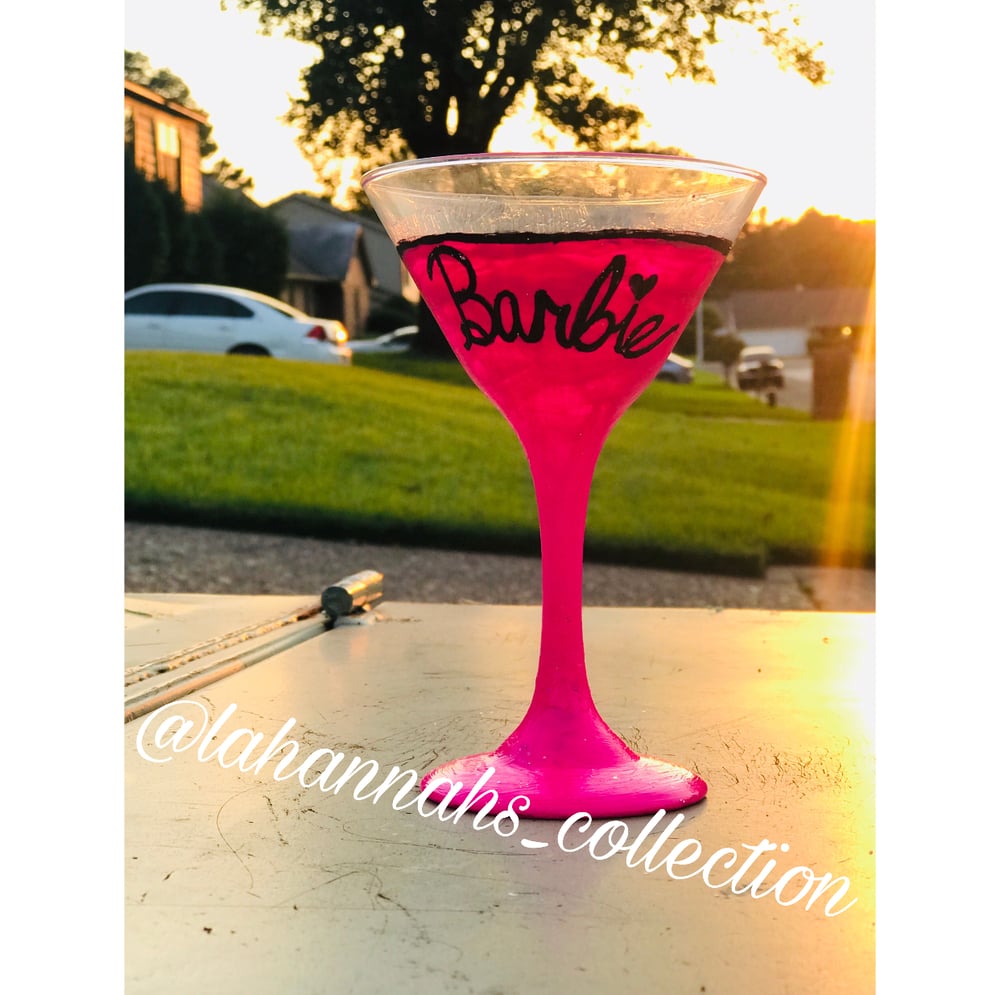 Image of “Barbie” Wine Glass