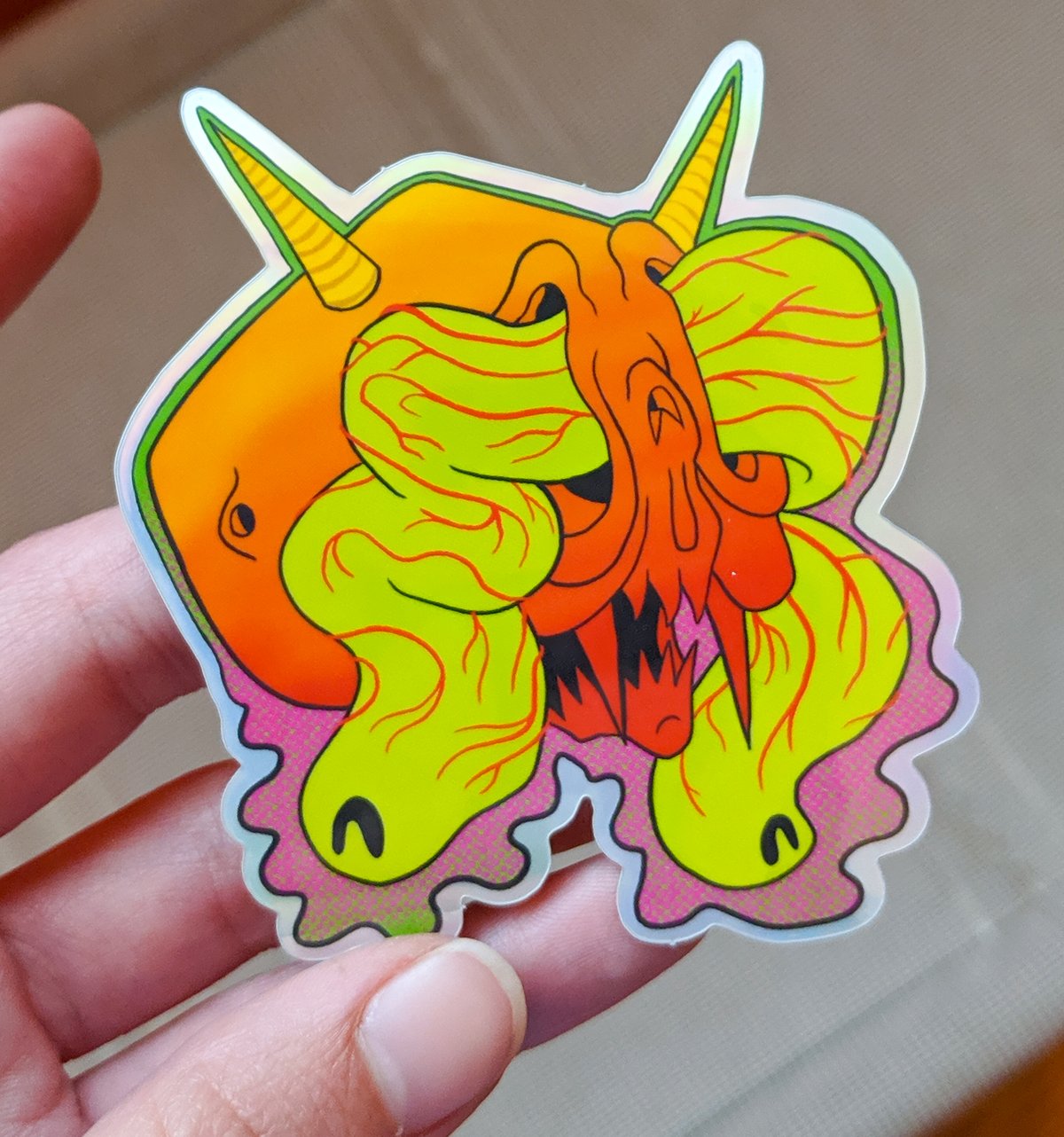 Image of Red Devil Holographic Sticker