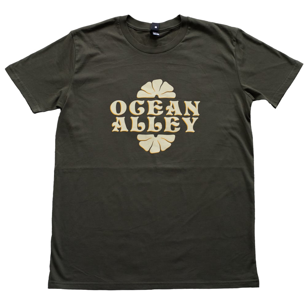 Image of Ocean Alley Logo Khaki T-shirt 