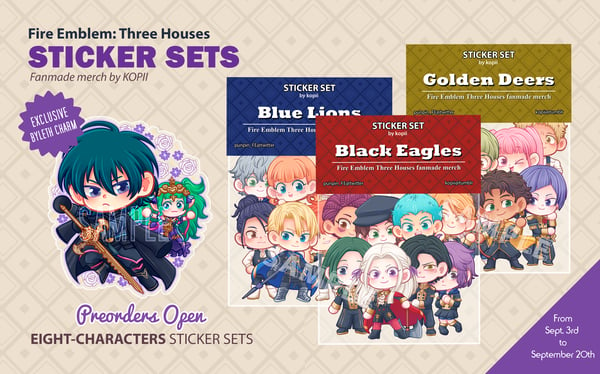 Image of WELCOME TO OFFICER'S ACADEMY: FE3H Sticker Sets ***PRE-ORDER***
