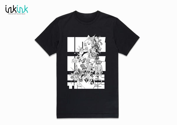 Image of PRE-ORDER Zeen Chin X INKINK Crossover Black T-Shirt