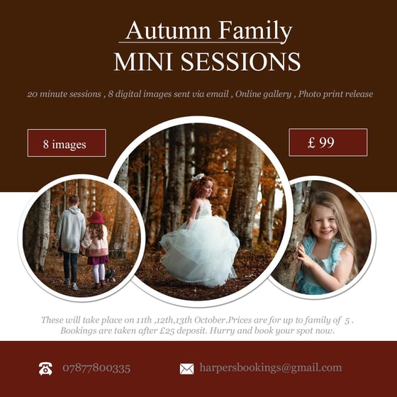 Image of AUTUMN FAMILY MINI SESSIONS DEPOSIT ONLY