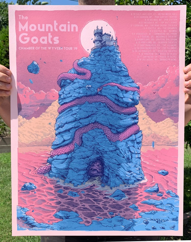 Image of Mountain Goats - Chamber of the Wyvern Tour poster (main edition)