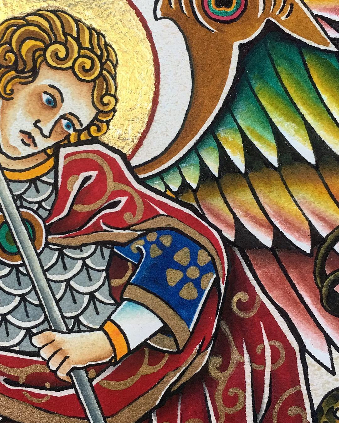 Illegitimi non carborundum archangel Michael giclée print psychic armor